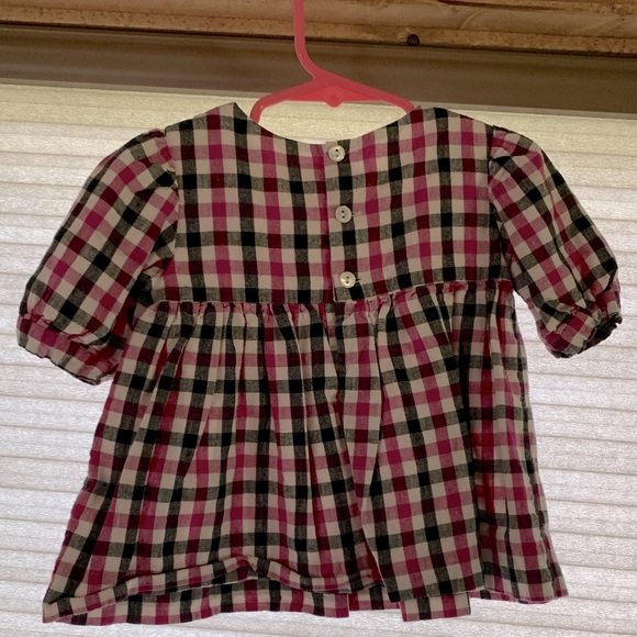 Petit Confection Plaid 12mo Blouse - Picture 2 of 2